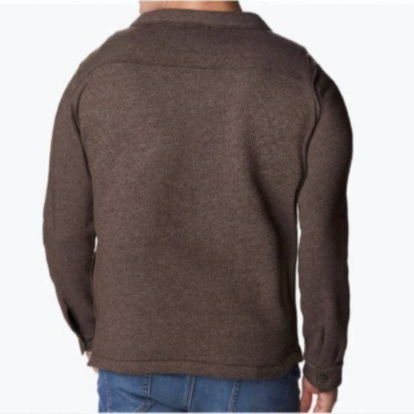 Mens COLUMBIA "Great Hart Mountain" Shirt Jacket in Cordovan Heather - Picture 4 of 16